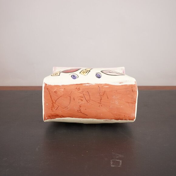 Pink Ceramic Purse Vase Sonja Picard Signed - Picture 4 of 7